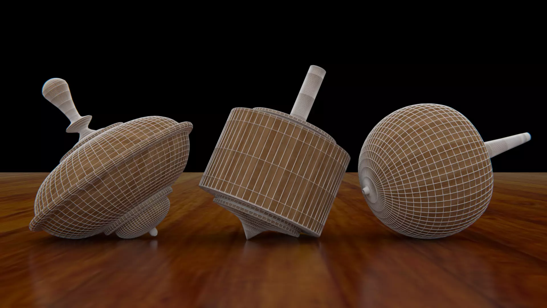 360 Spinning tops 3D model_0