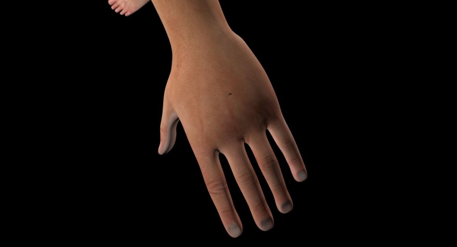 Human charecter Low-poly 3D model_9