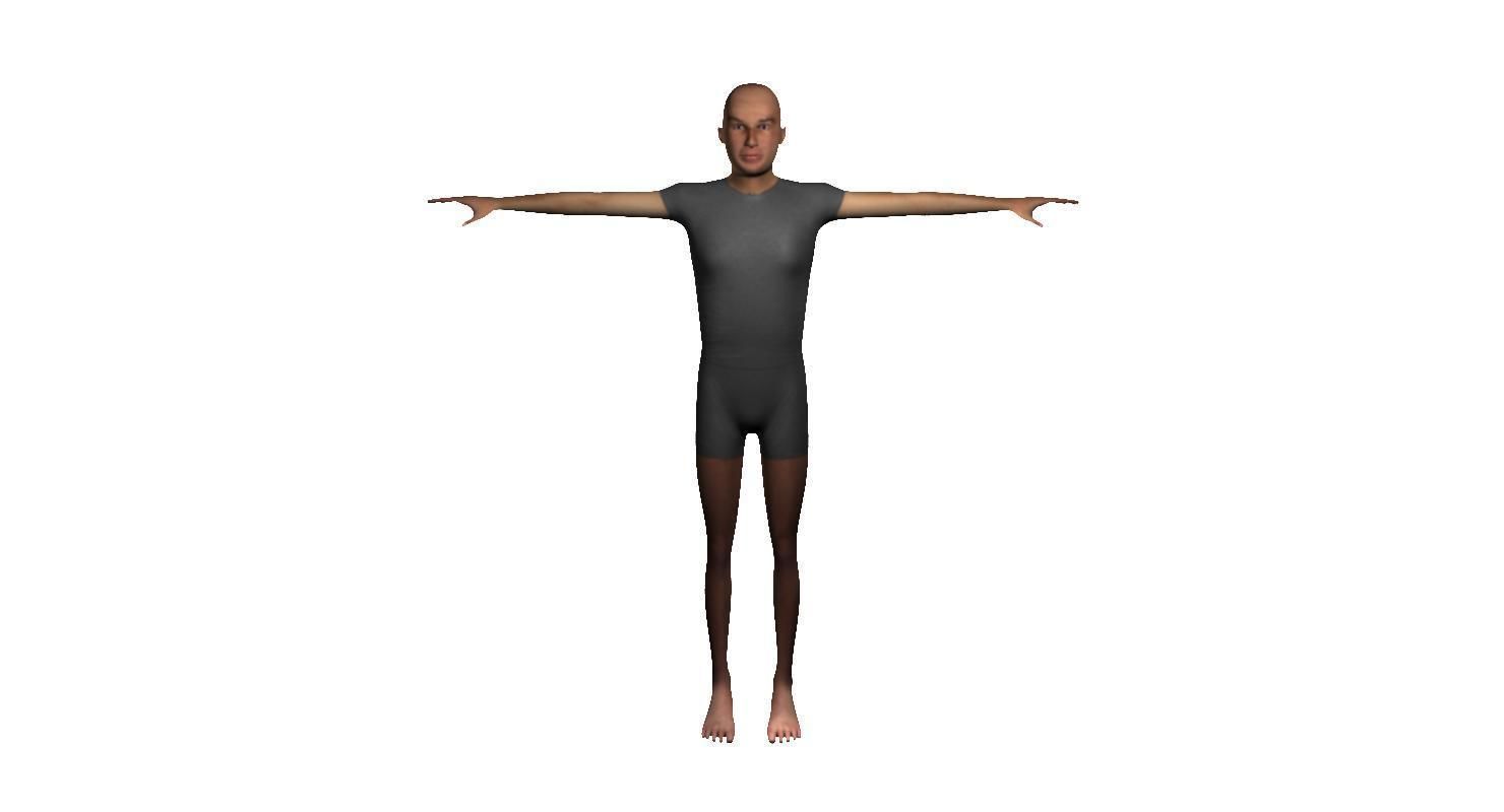Human charecter Low-poly 3D model_14