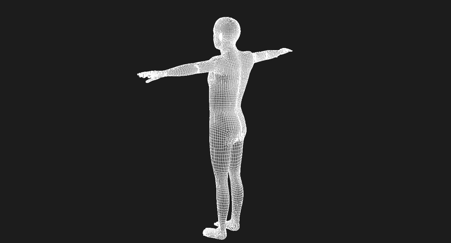 Human charecter Low-poly 3D model_19