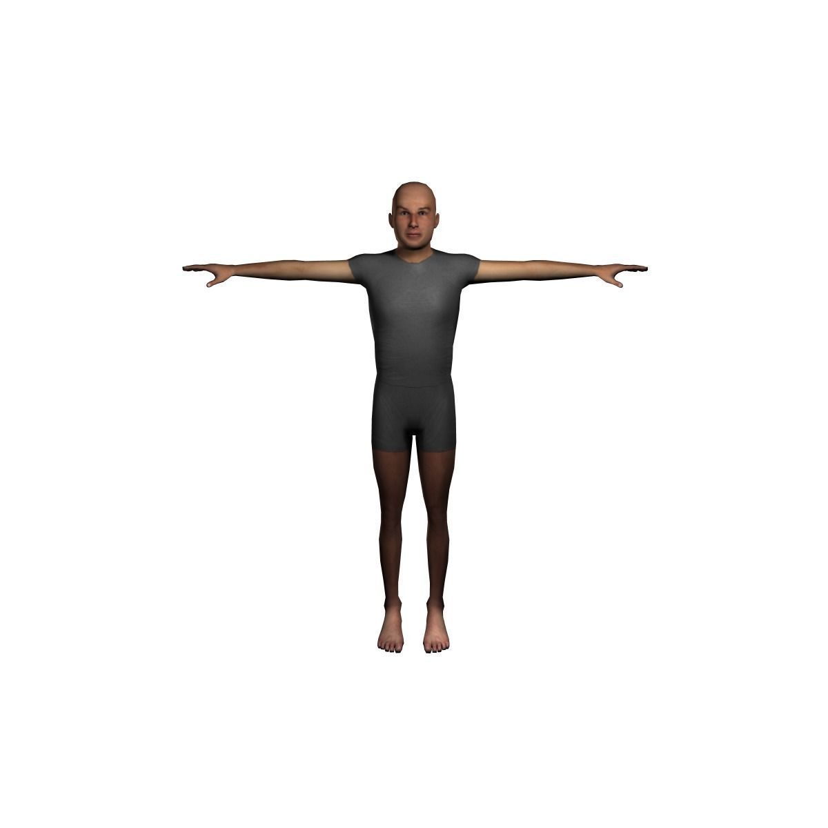 Human charecter Low-poly 3D model_4