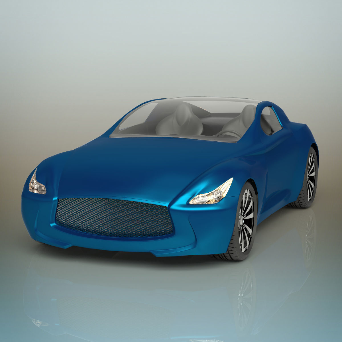 Sport car 3D model_1