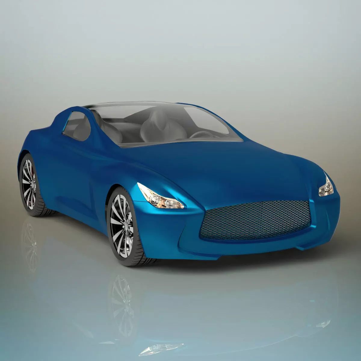 Sport car 3D model_0