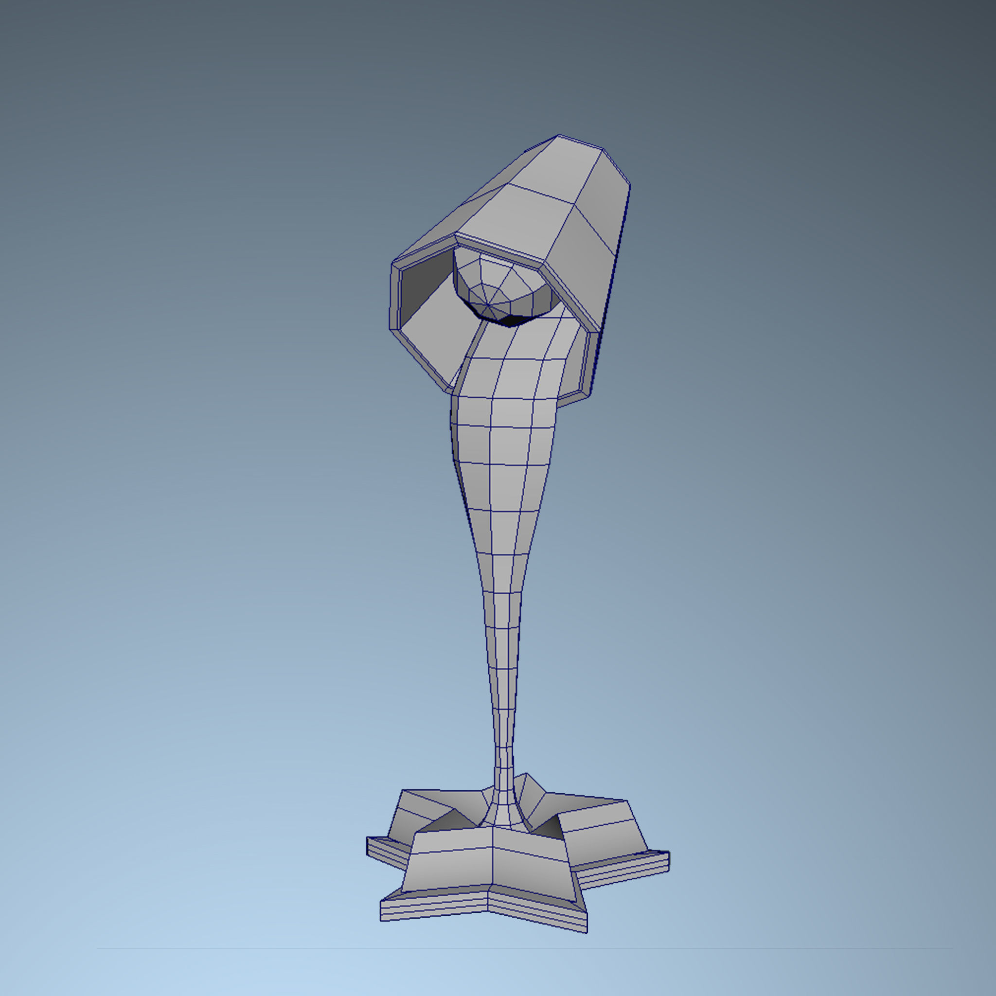 Stylized Table Lamp Low-poly 3D model_4