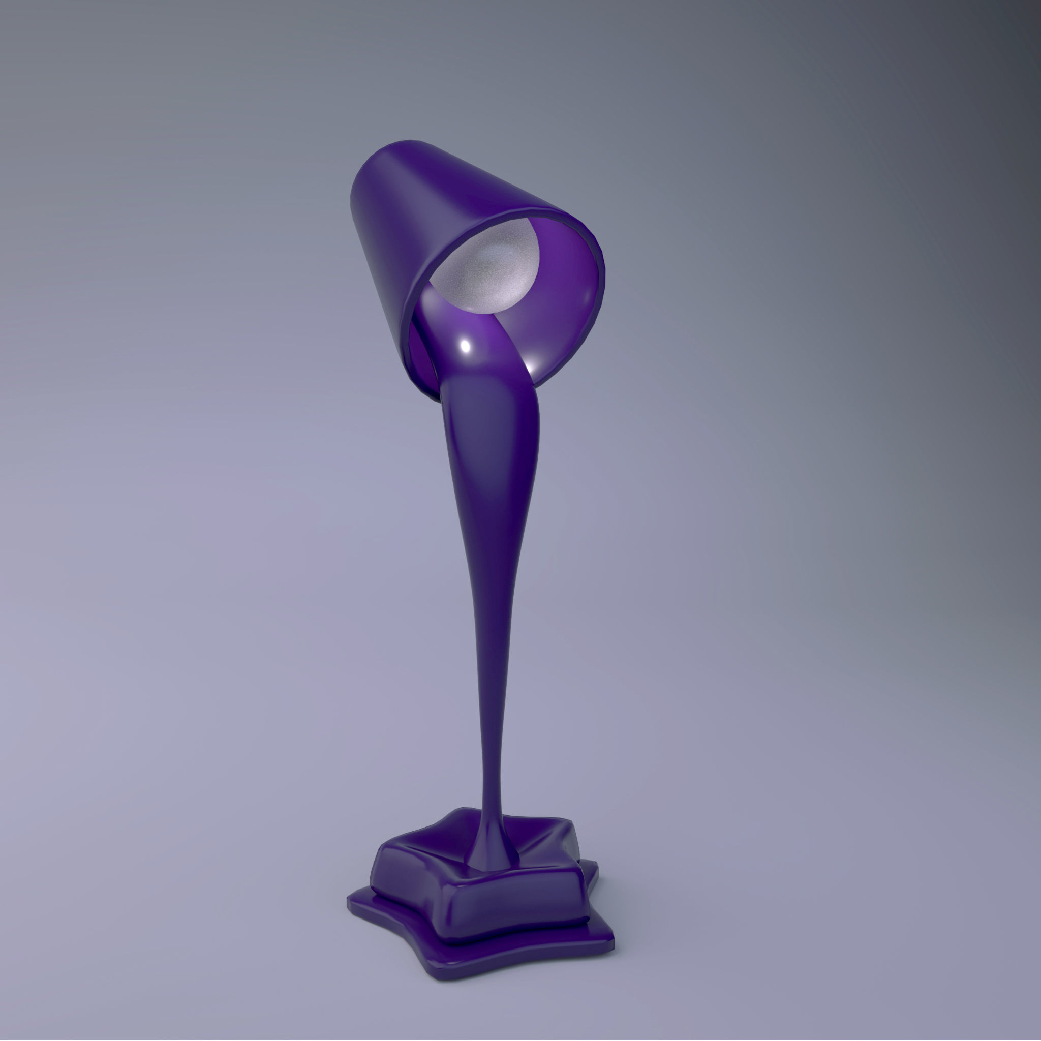 Stylized Table Lamp Low-poly 3D model_2