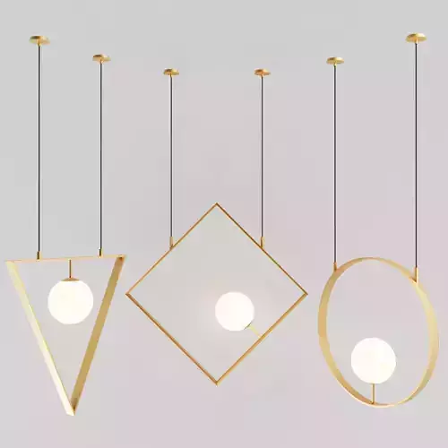 geometric pendant lamp 3D model