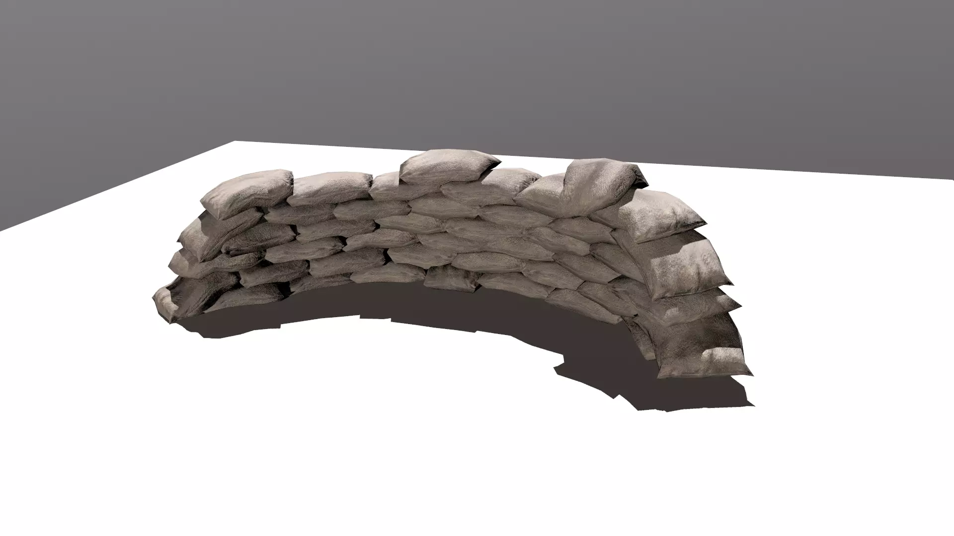 sand bag Low-poly 3D model_0