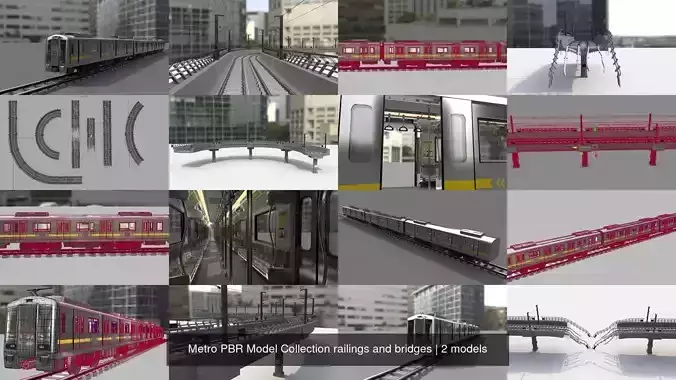 Metro PBR Model Collection railings and bridges  Metro PBR Model Collection railings and bridges