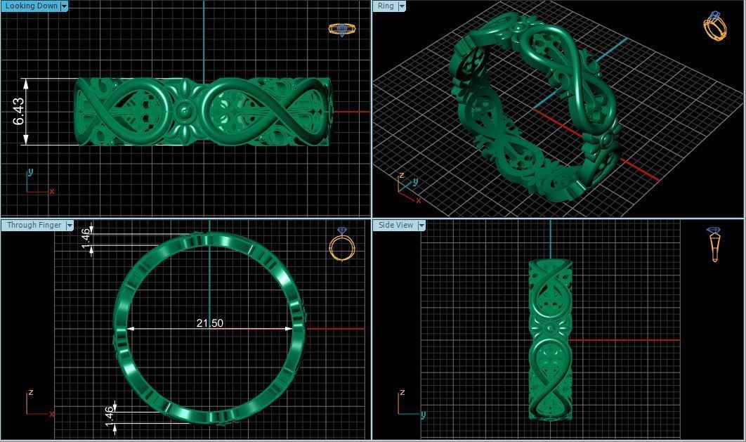 Ring Band R 0036 3D print model_5