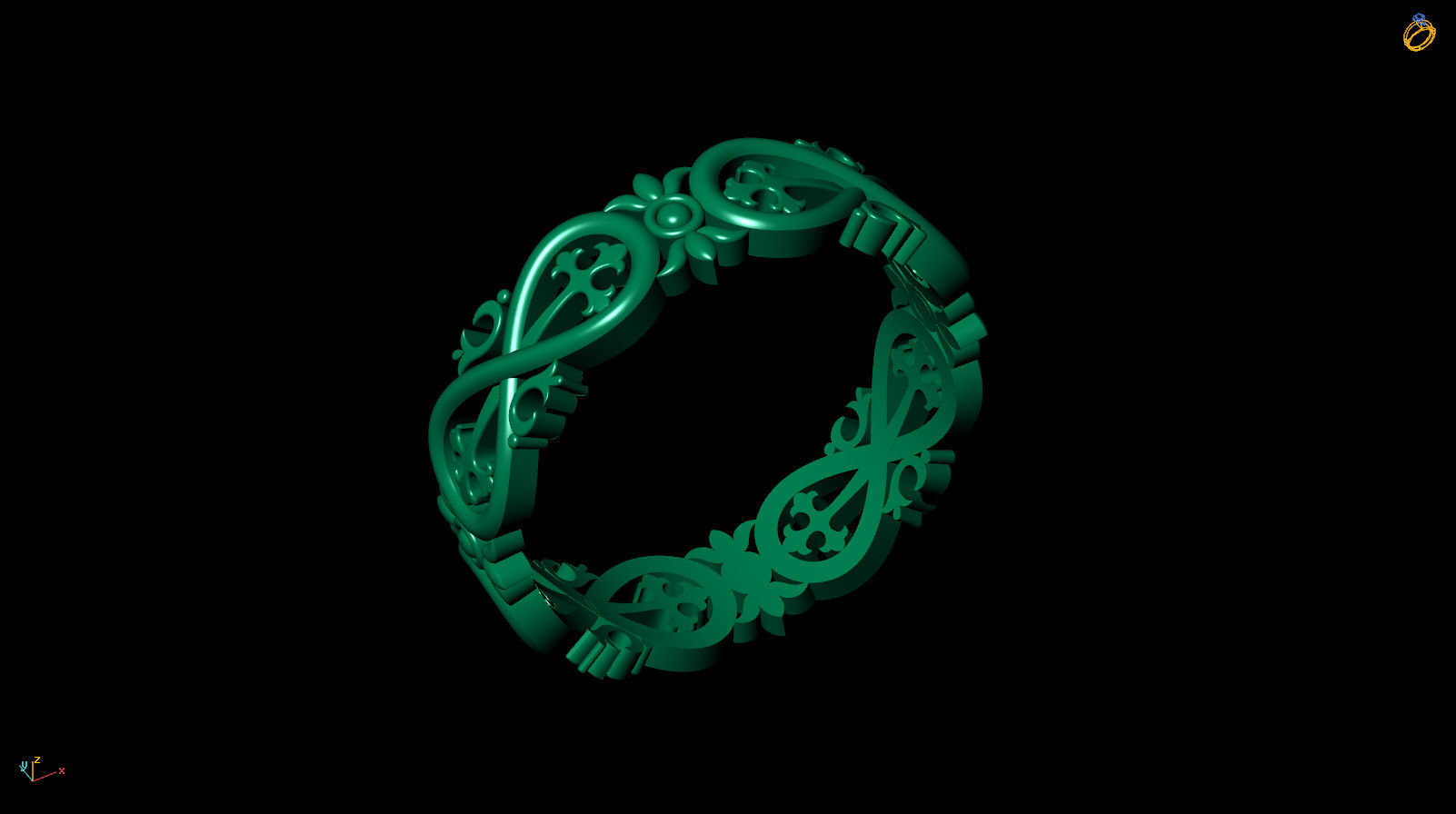Ring Band R 0036 3D print model_7