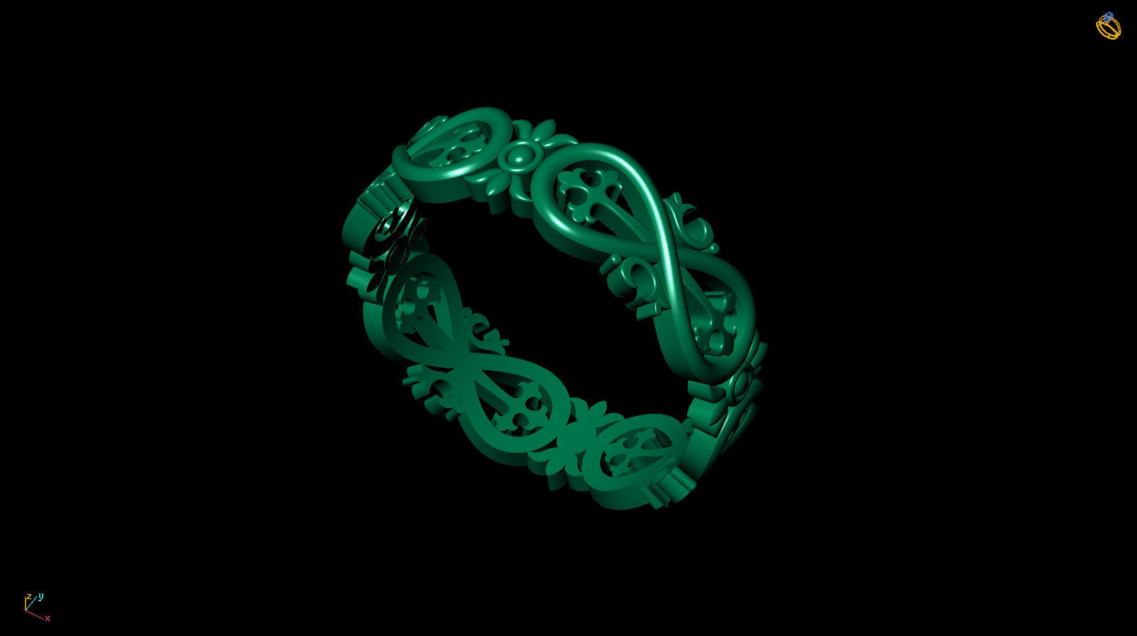 Ring Band R 0036 3D print model_8