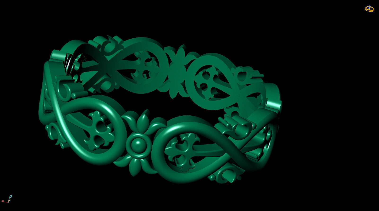 Ring Band R 0036 3D print model_4
