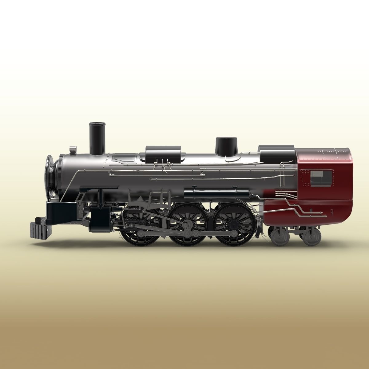 Train Engine 3D model_5