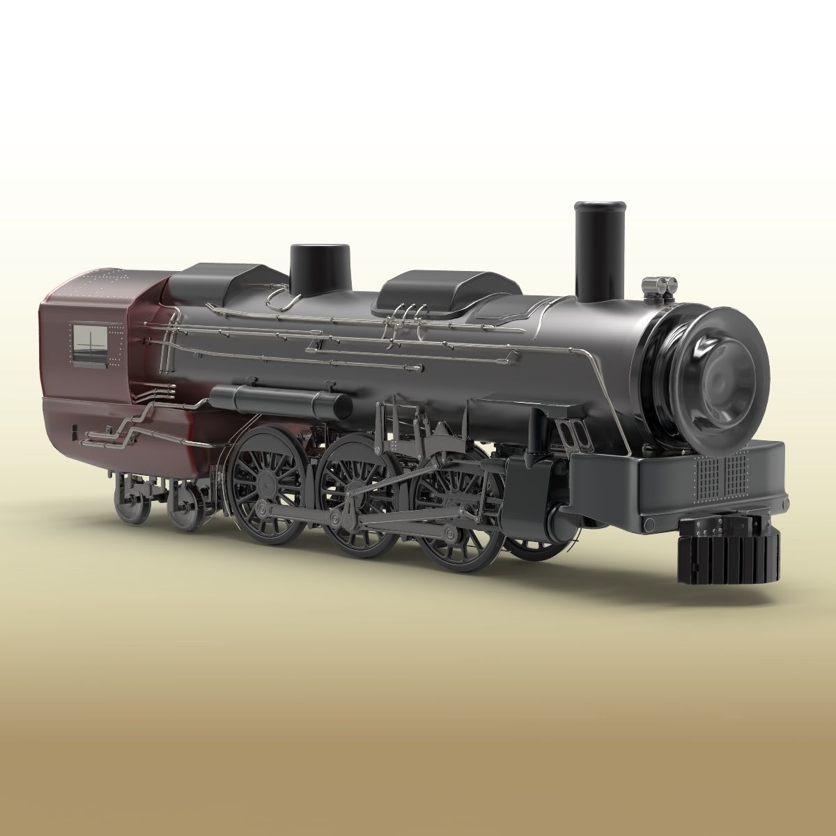 Train Engine 3D model_2