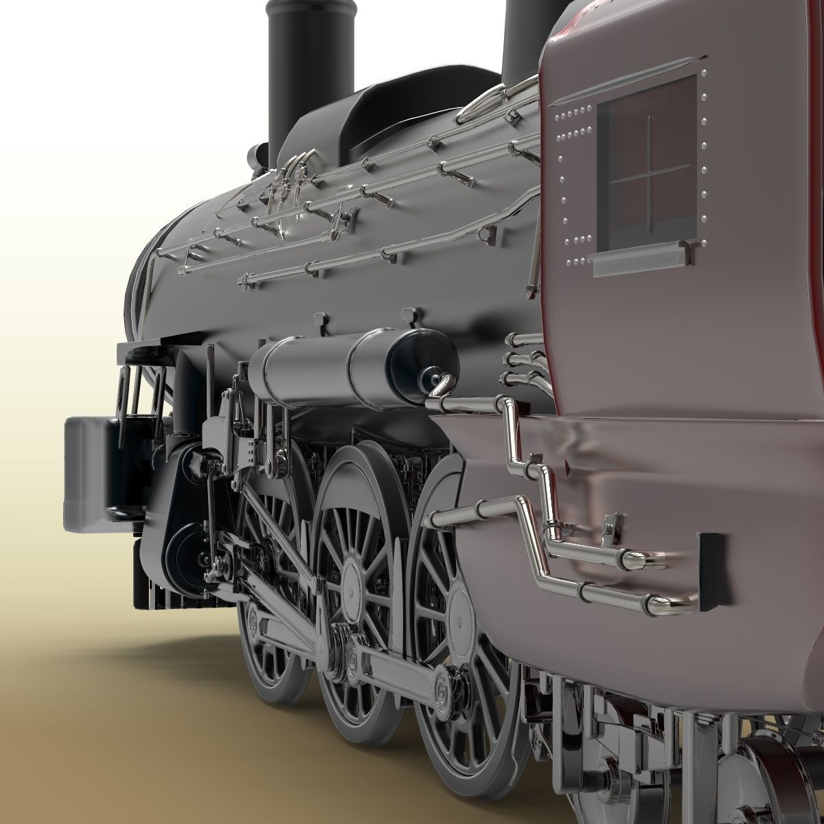 Train Engine 3D model_9