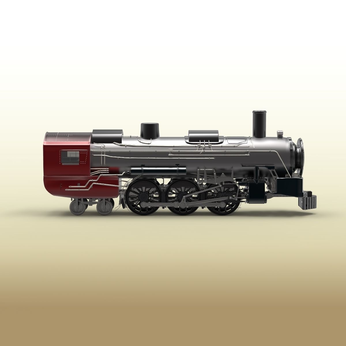 Train Engine 3D model_4