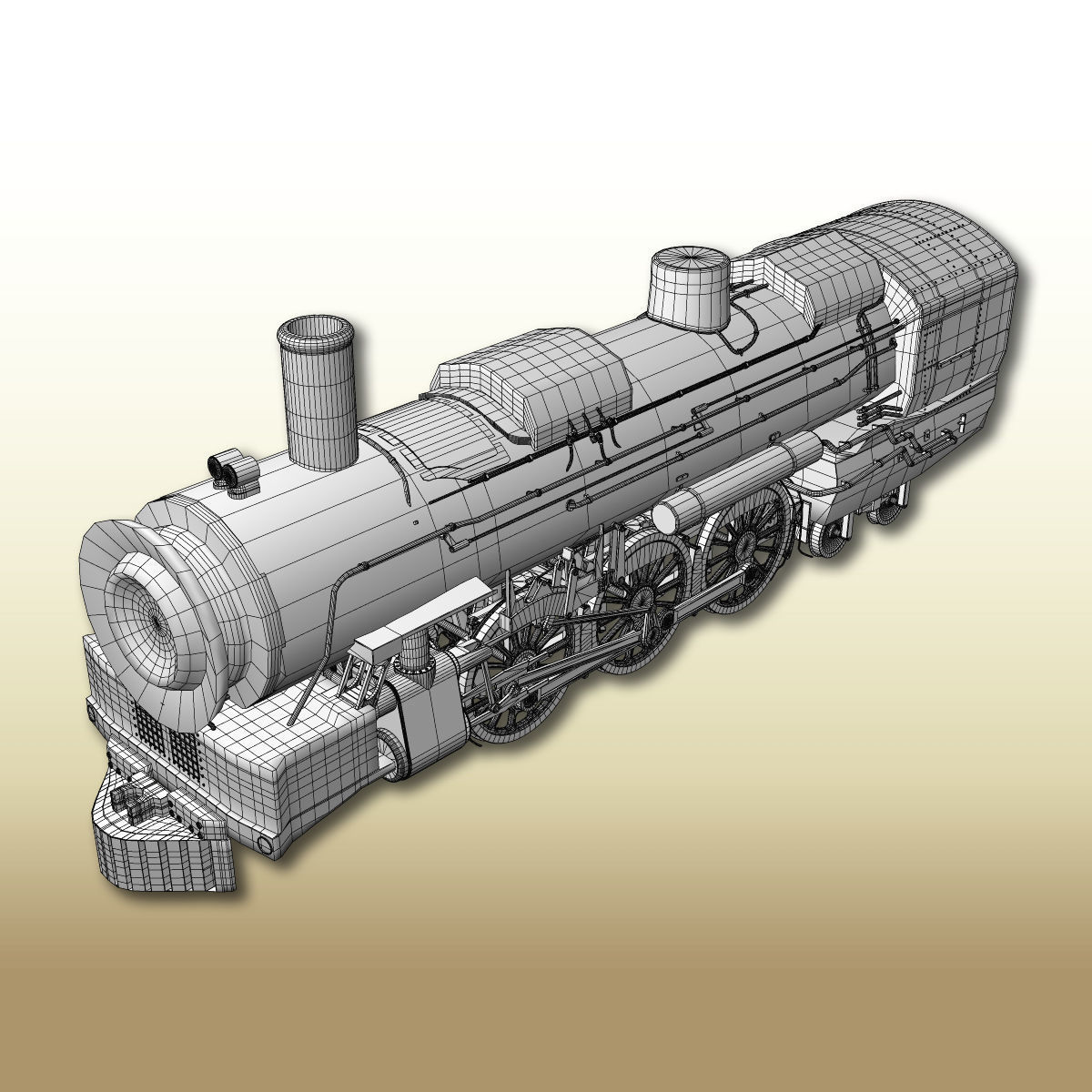 Train Engine 3D model_10