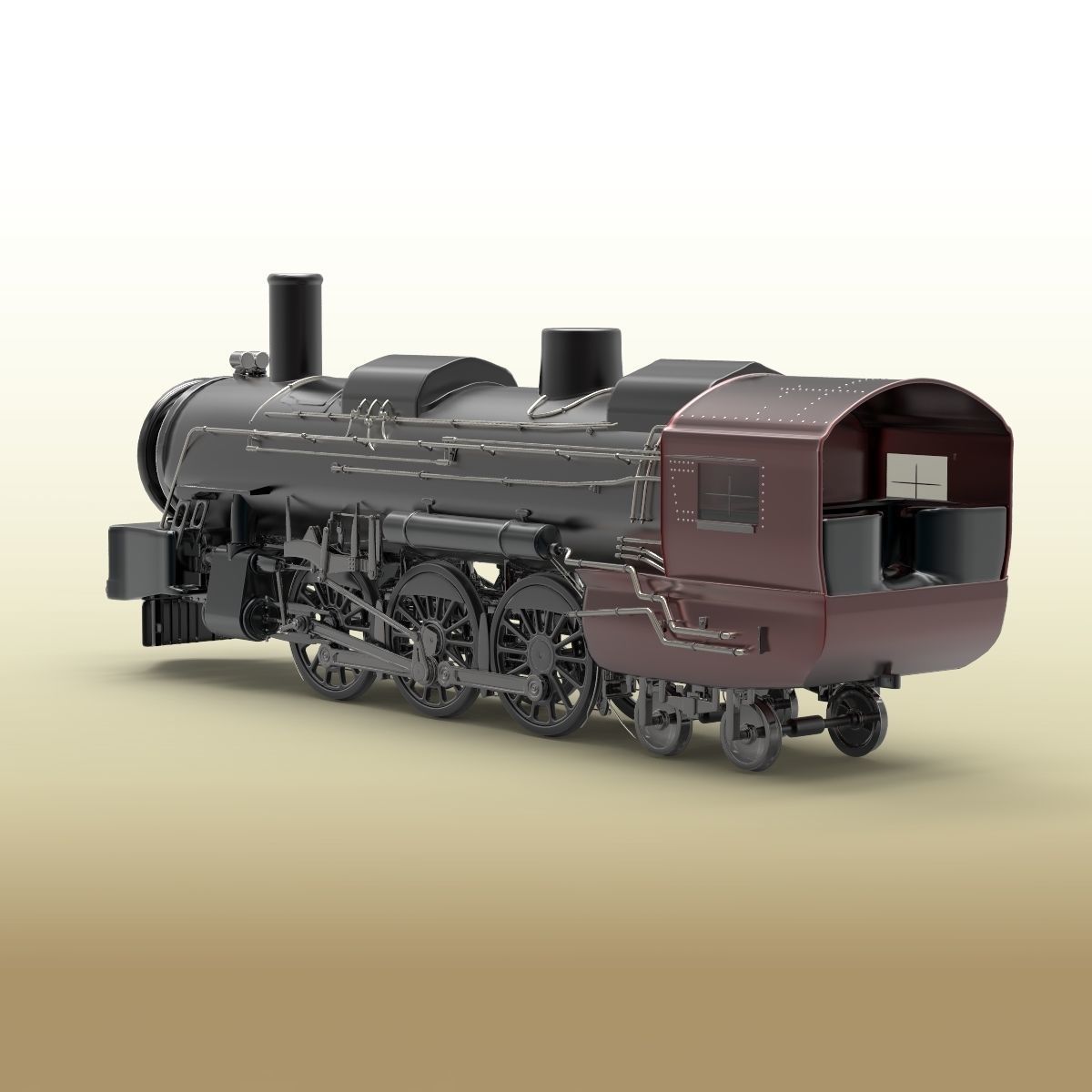 Train Engine 3D model_6