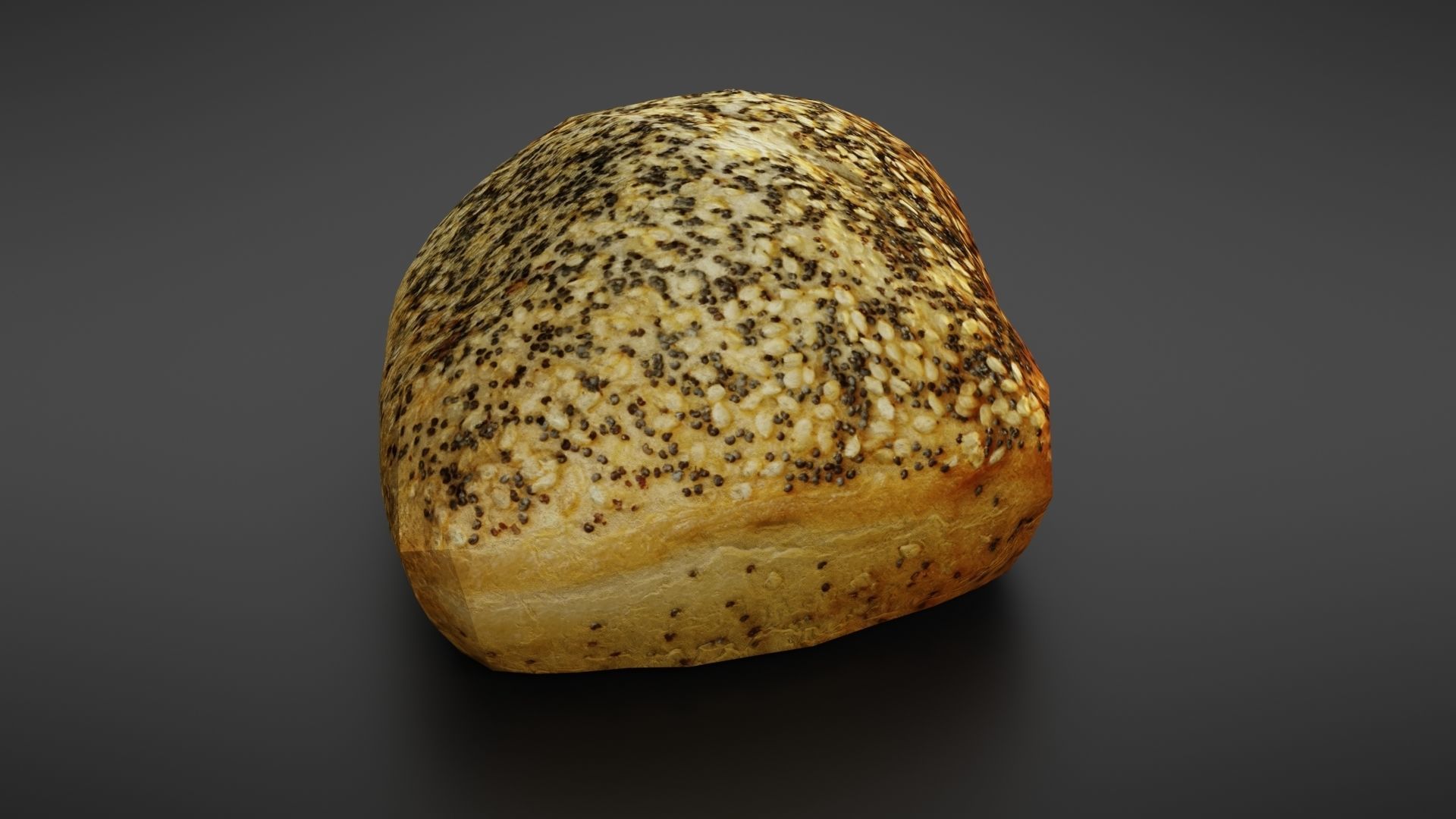 Bread roll scan Low-poly 3D model_18