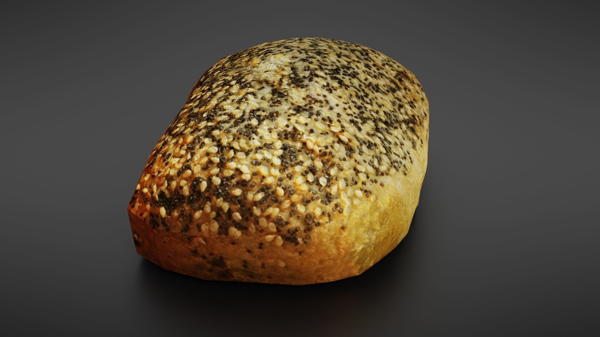 Bread roll scan Low-poly 3D model_10