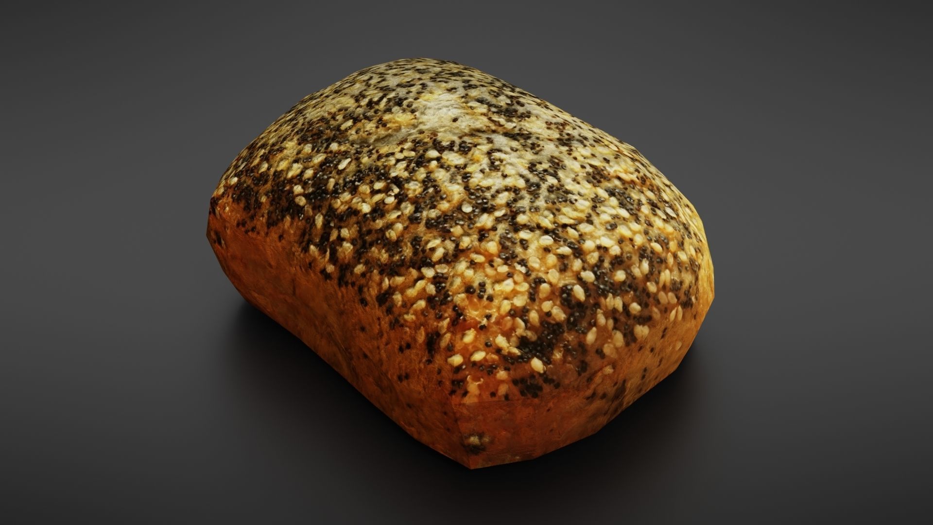 Bread roll scan Low-poly 3D model_12