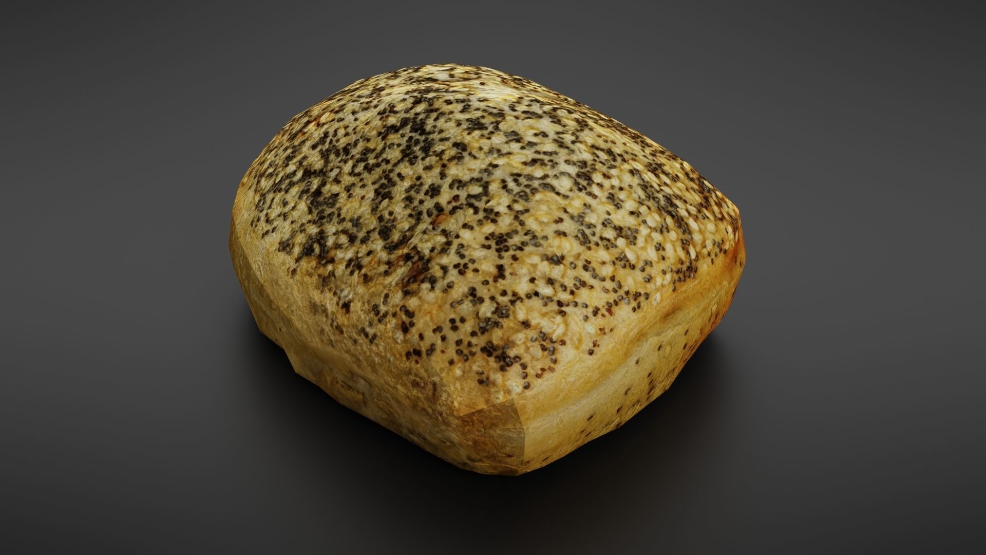 Bread roll scan Low-poly 3D model_21