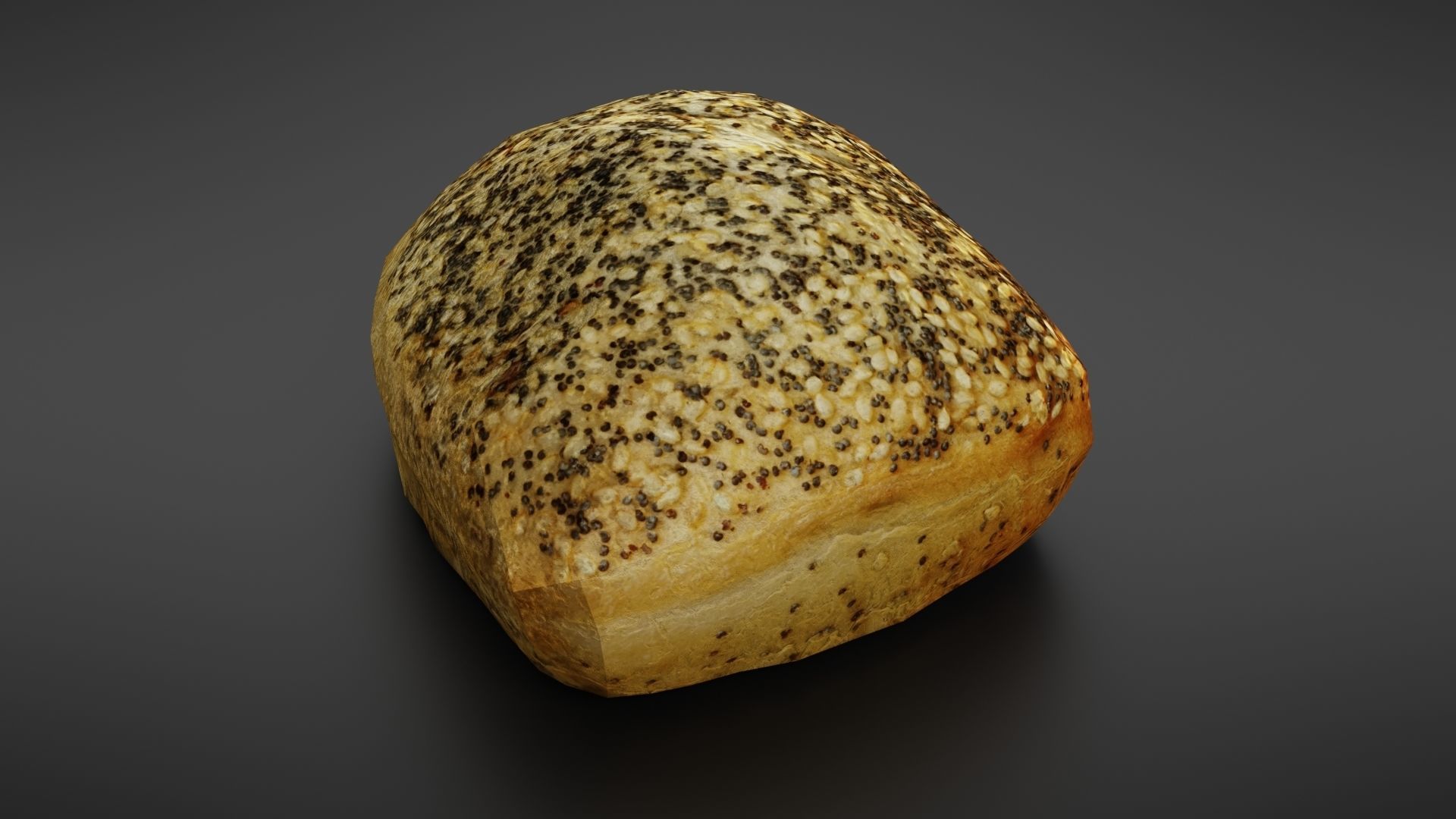 Bread roll scan Low-poly 3D model_19