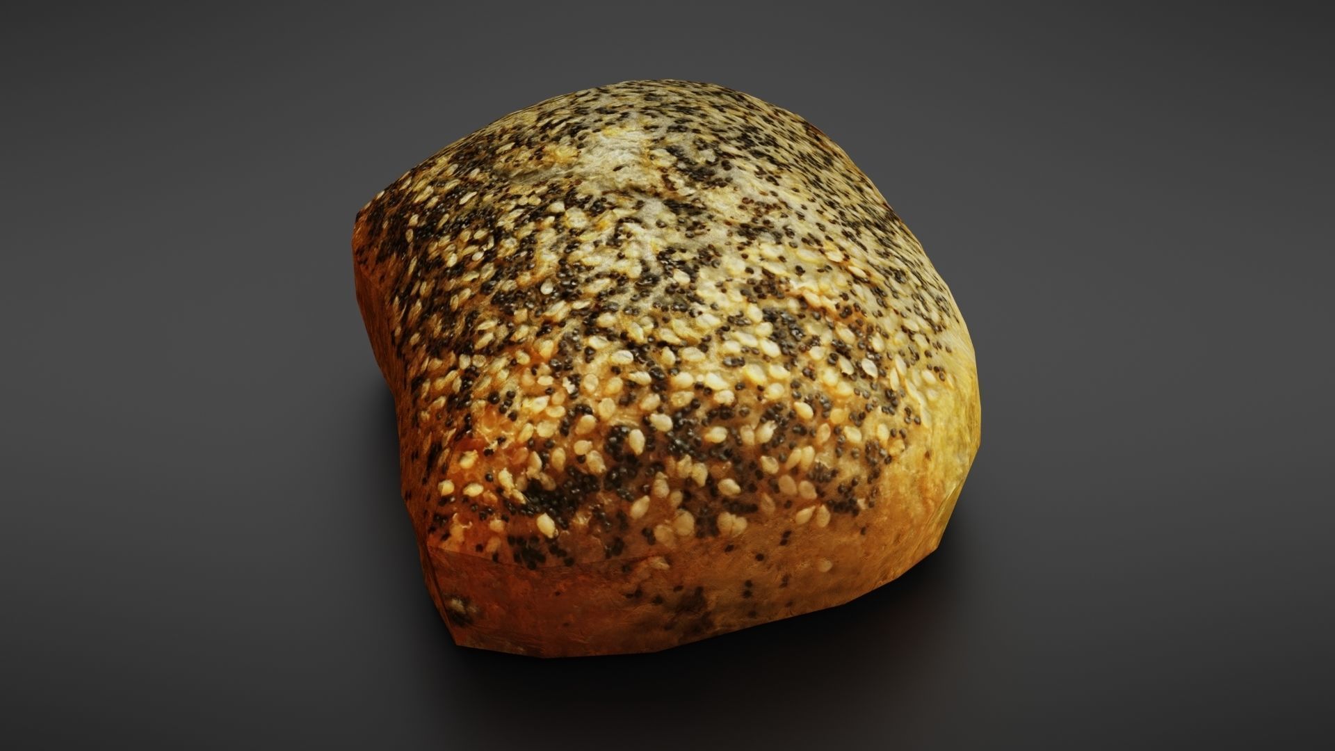 Bread roll scan Low-poly 3D model_11