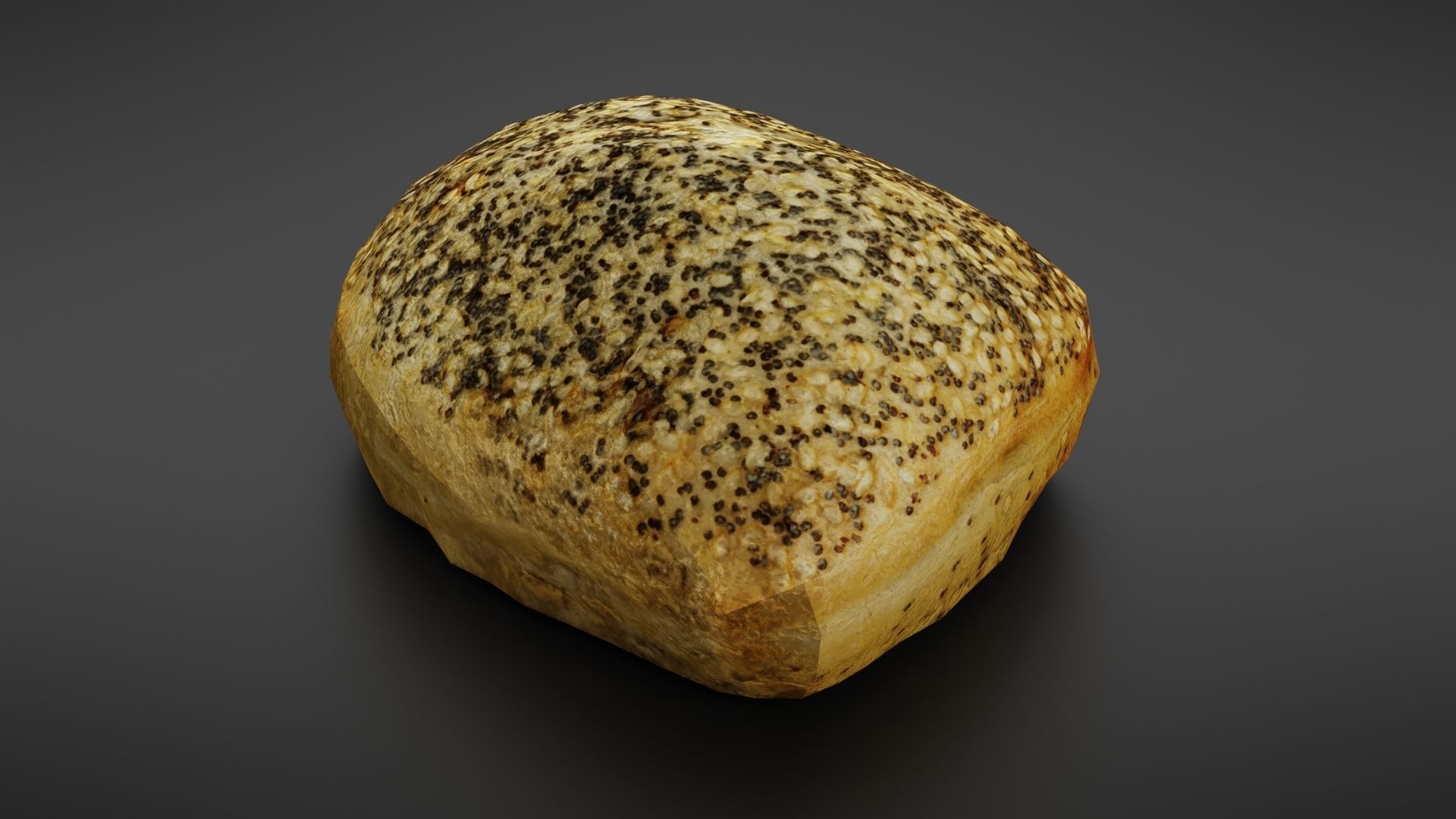 Bread roll scan Low-poly 3D model_3