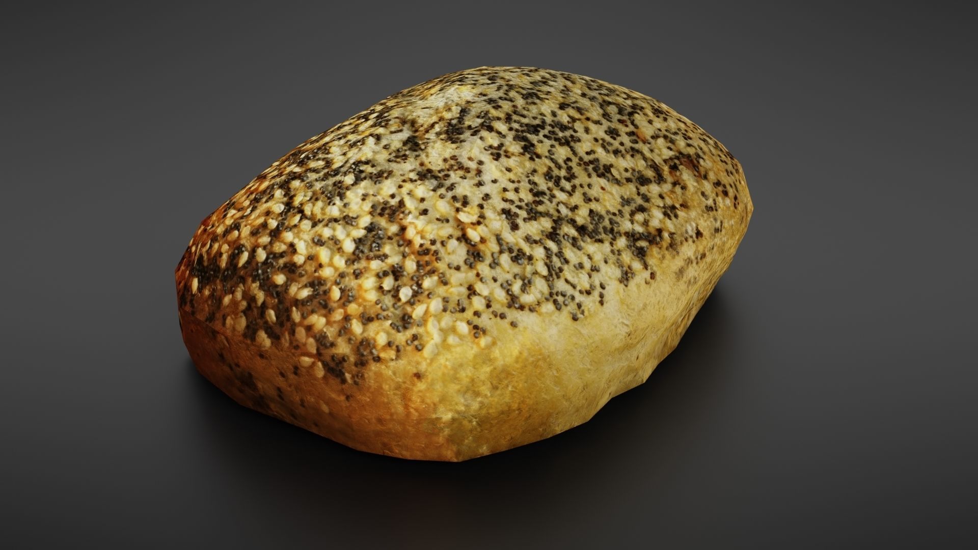 Bread roll scan Low-poly 3D model_9