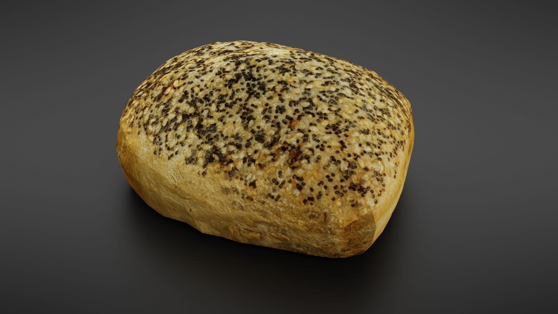 Bread roll scan Low-poly 3D model_5