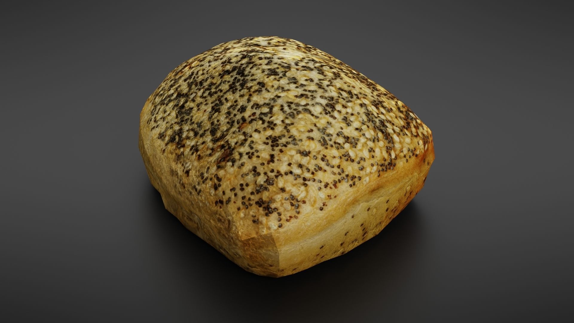 Bread roll scan Low-poly 3D model_20