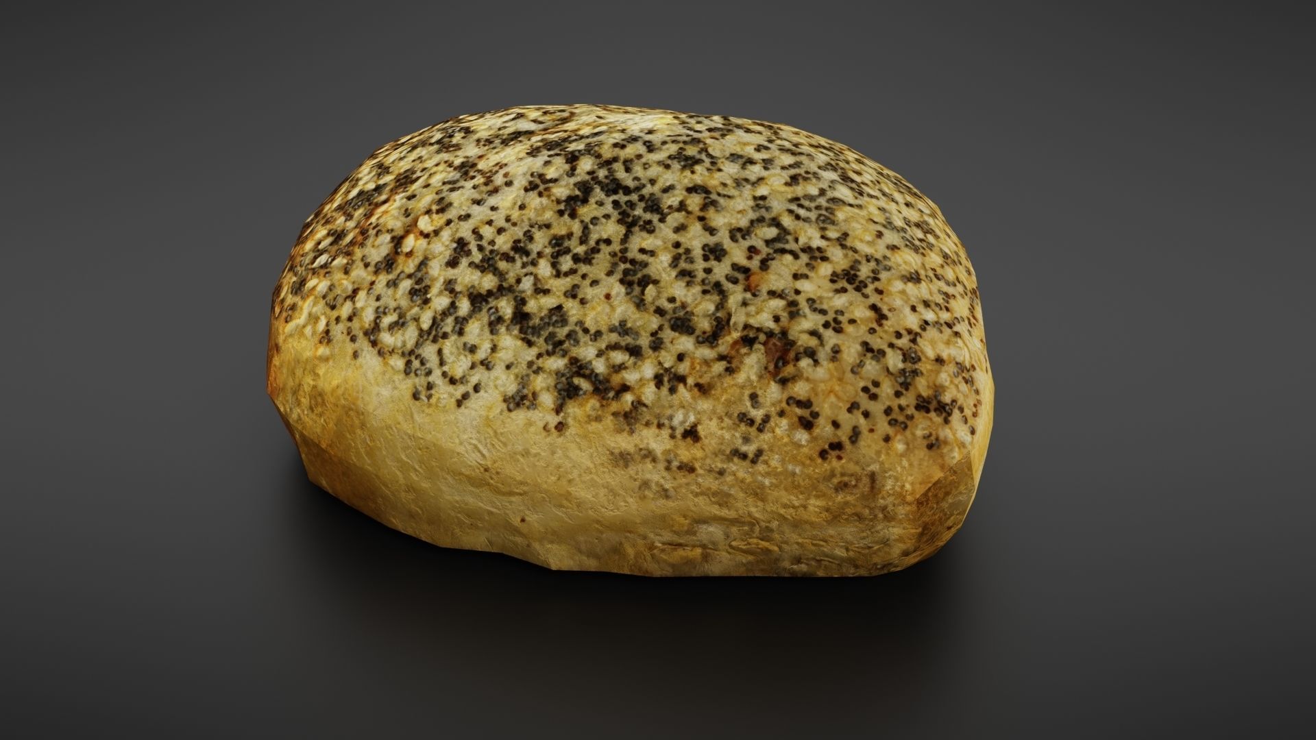Bread roll scan Low-poly 3D model_6