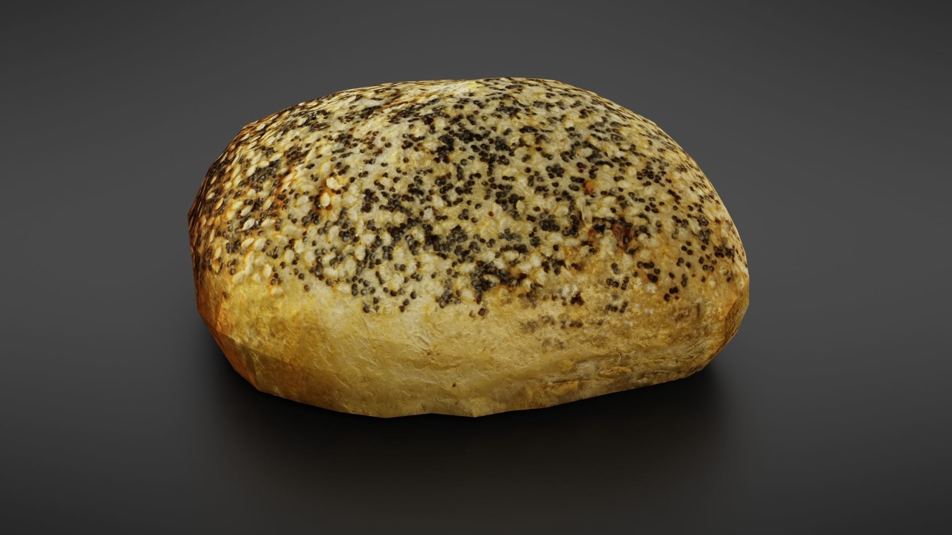 Bread roll scan Low-poly 3D model_7