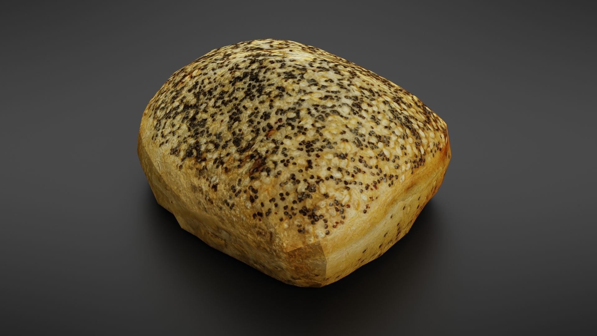 Bread roll scan Low-poly 3D model_2