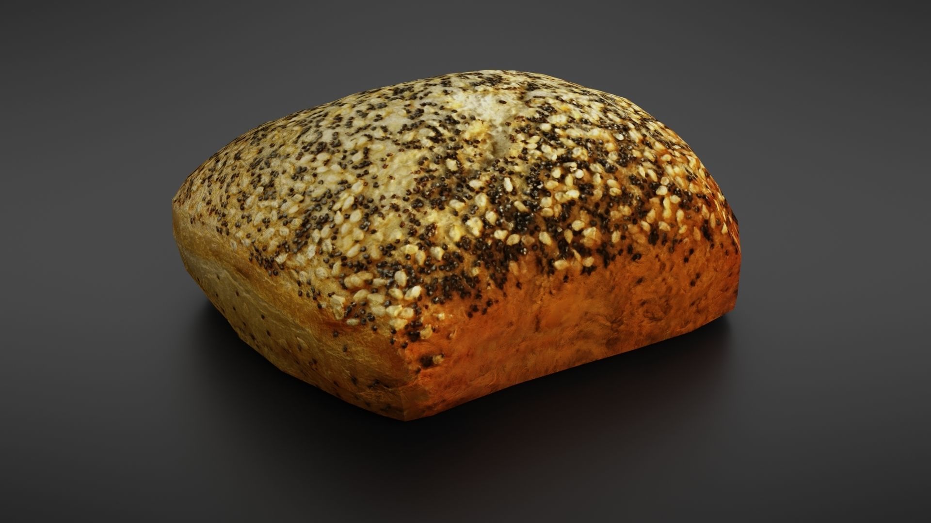 Bread roll scan Low-poly 3D model_15