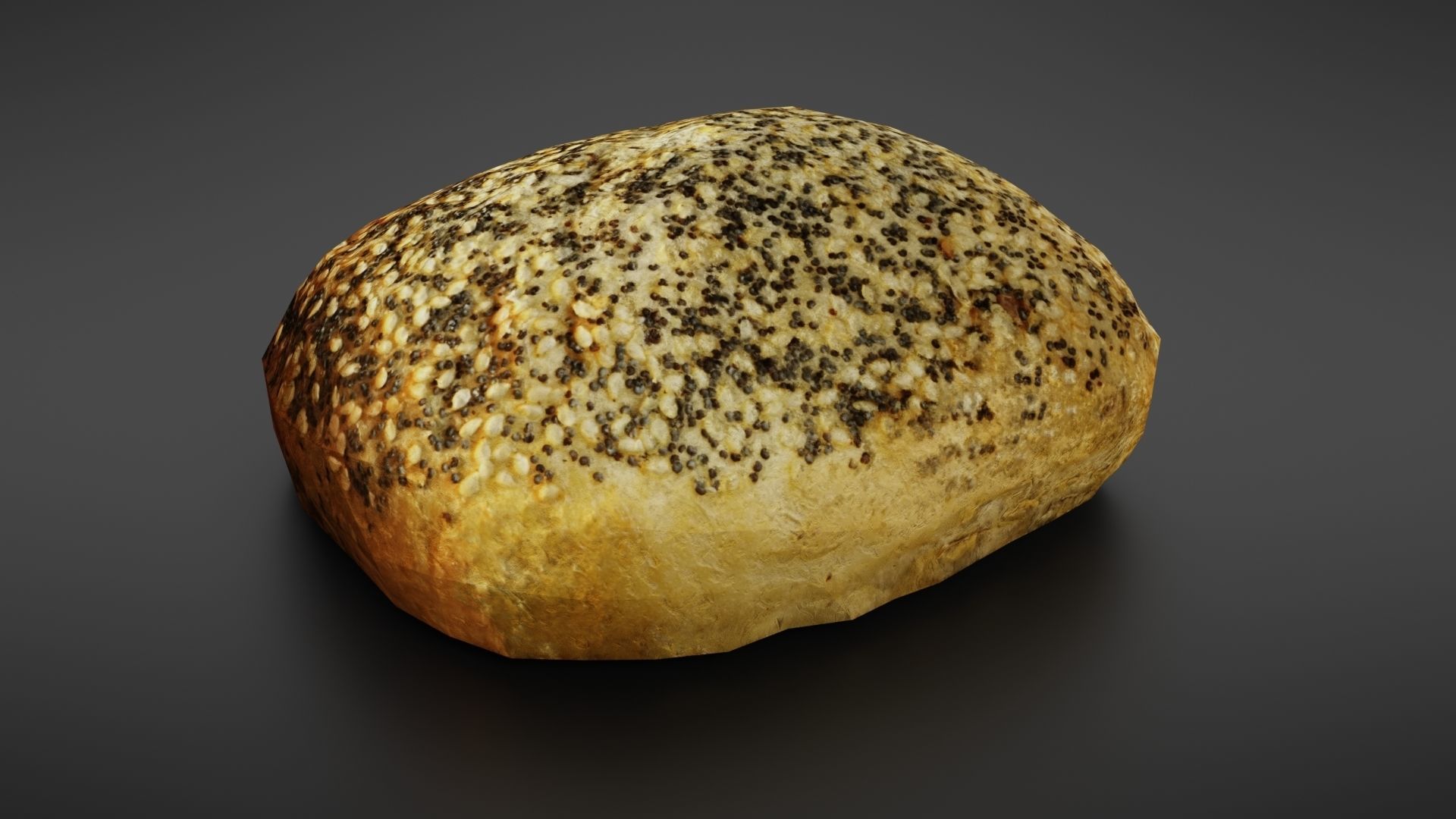 Bread roll scan Low-poly 3D model_8