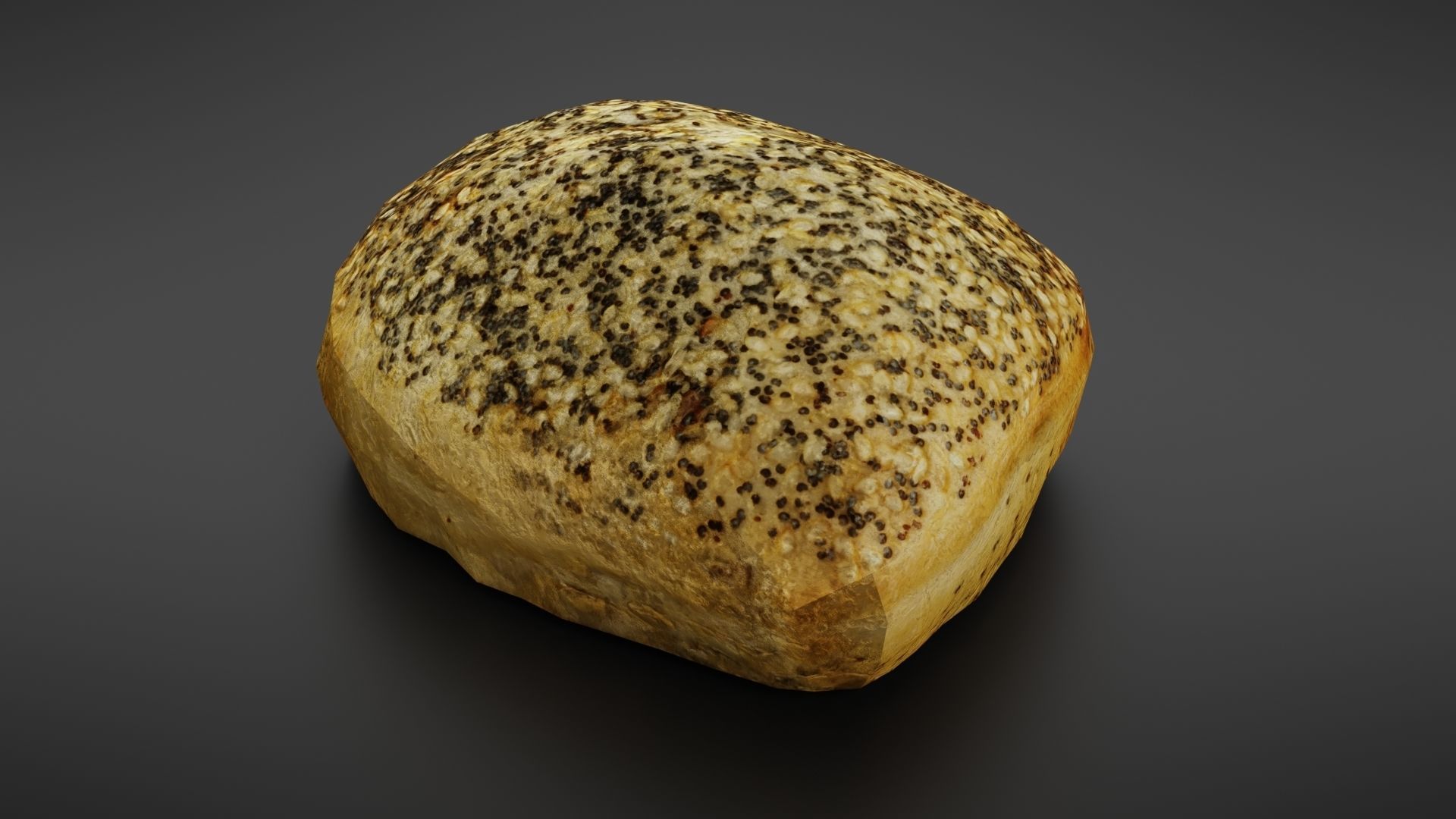 Bread roll scan Low-poly 3D model_4
