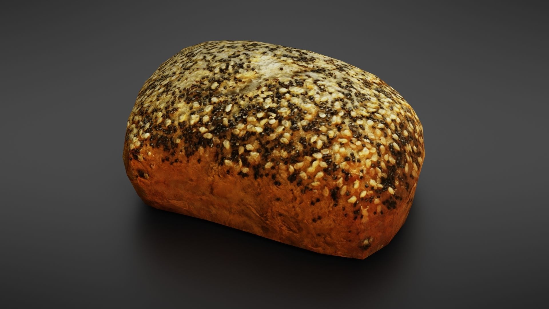 Bread roll scan Low-poly 3D model_13