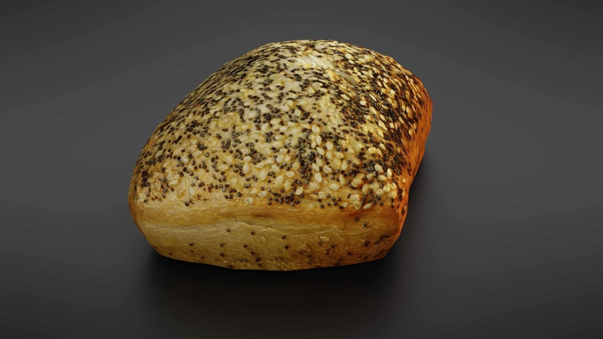 Bread roll scan Low-poly 3D model_17