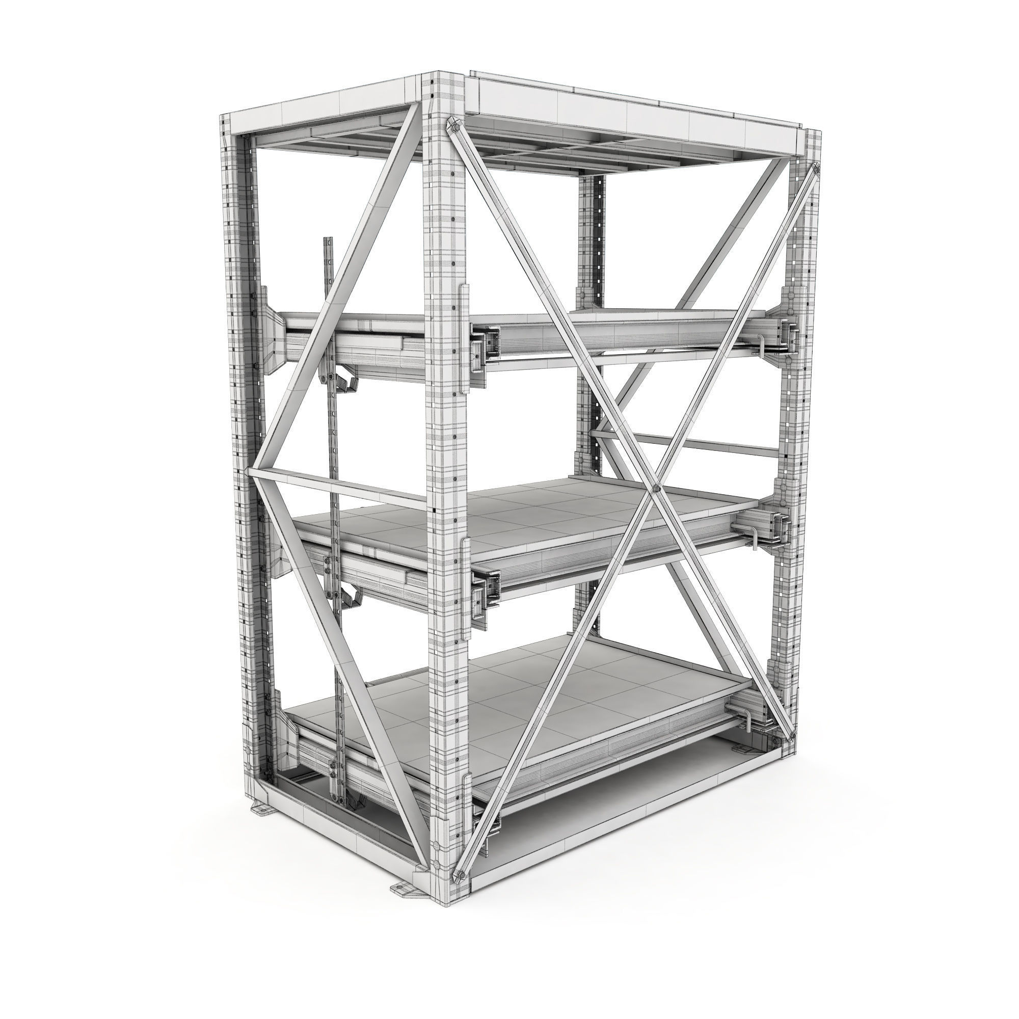 Heavy-duty rack 3D model_8