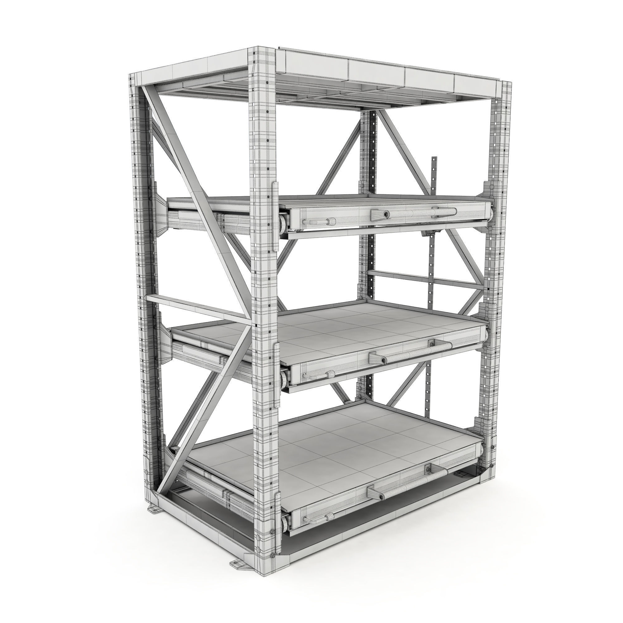 Heavy-duty rack 3D model_4