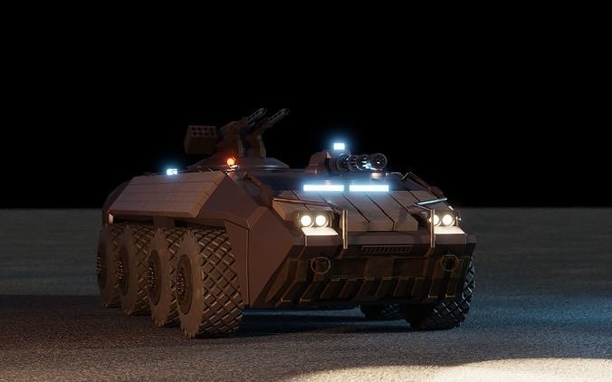 Sci-Fi Armored Personnel Carrier APC Tank 2080 3D model