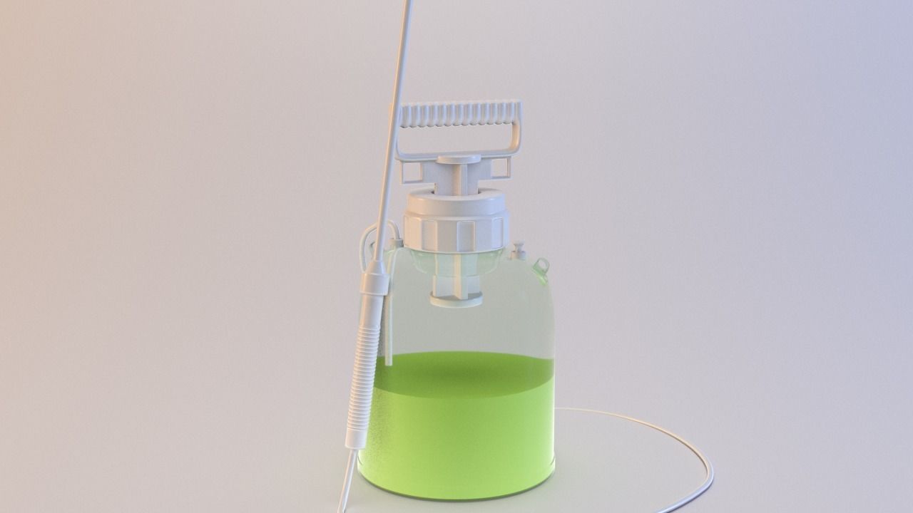 Garden Chemical Sprayer Low-poly 3D model_4