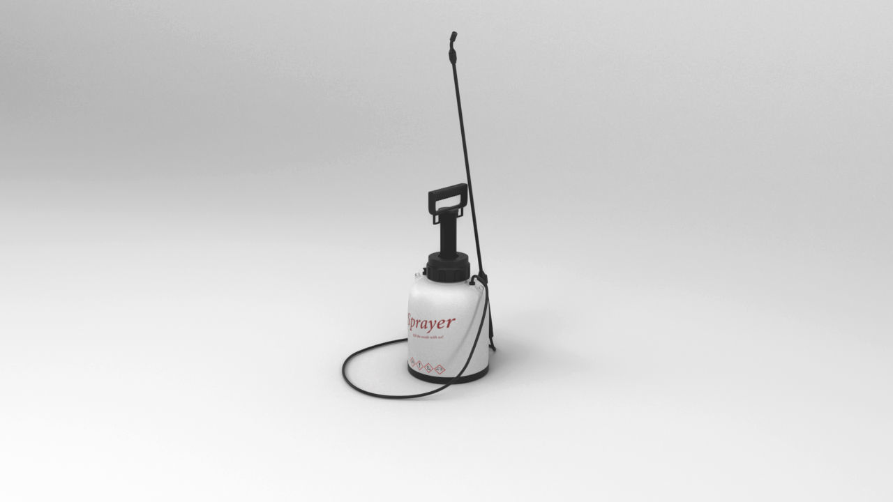 Garden Chemical Sprayer Low-poly 3D model_17
