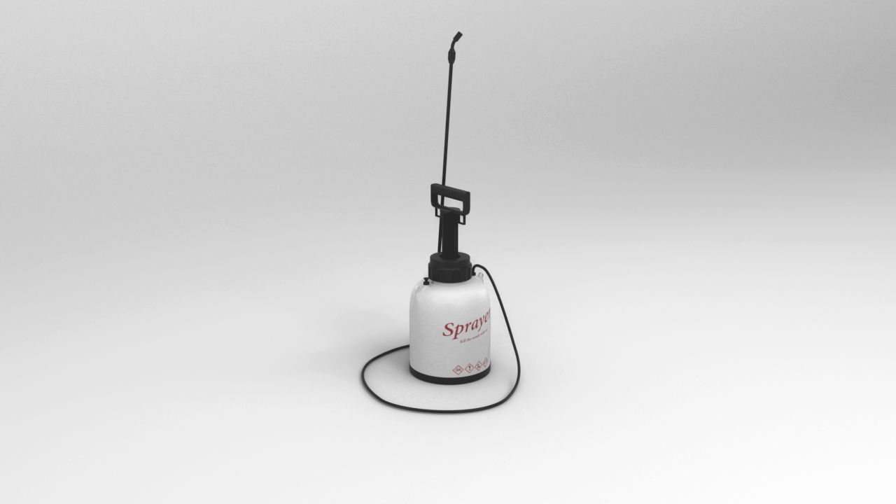 Garden Chemical Sprayer Low-poly 3D model_9