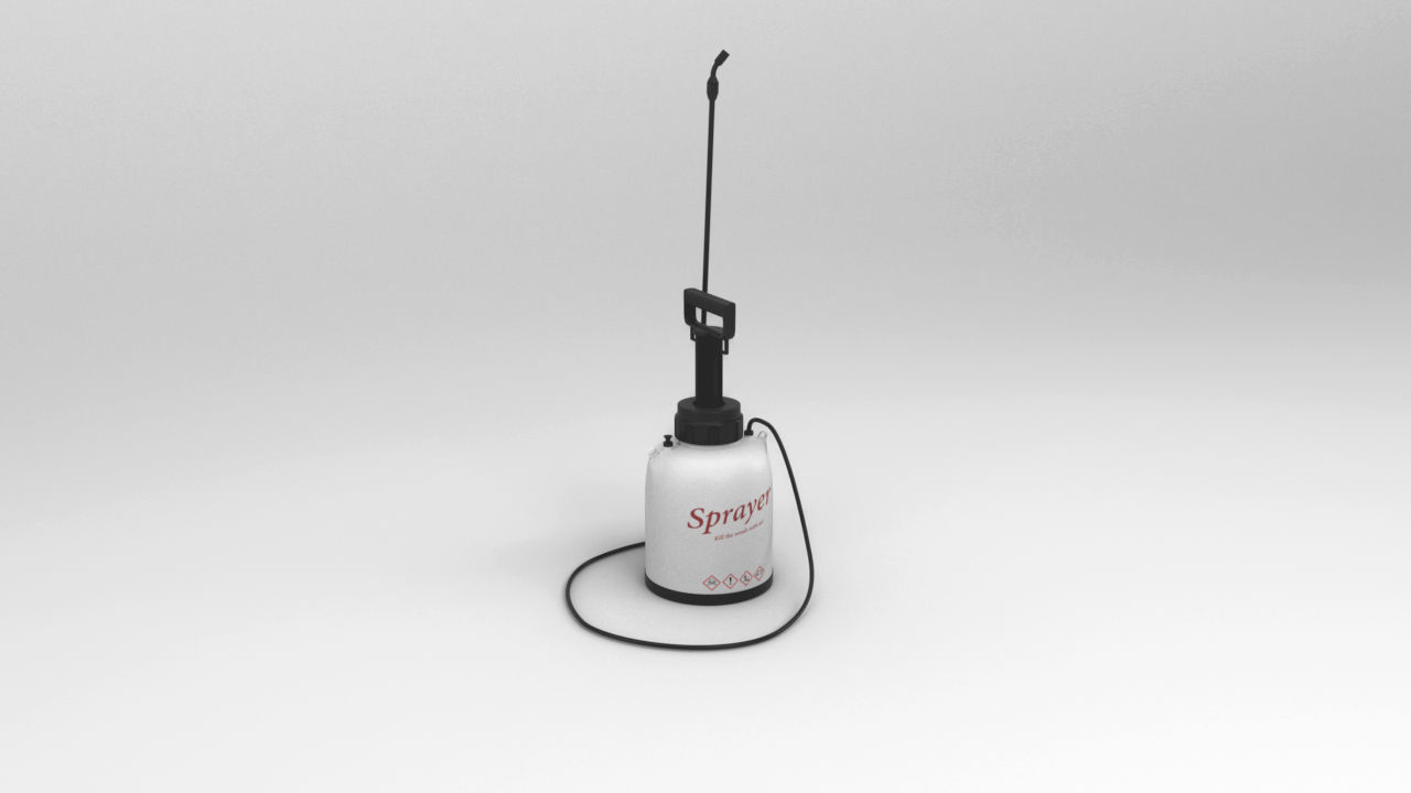 Garden Chemical Sprayer Low-poly 3D model_10