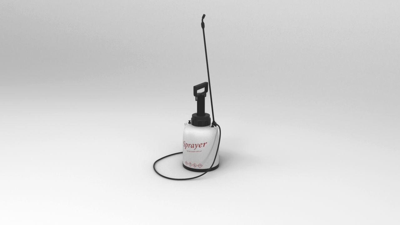 Garden Chemical Sprayer Low-poly 3D model_16