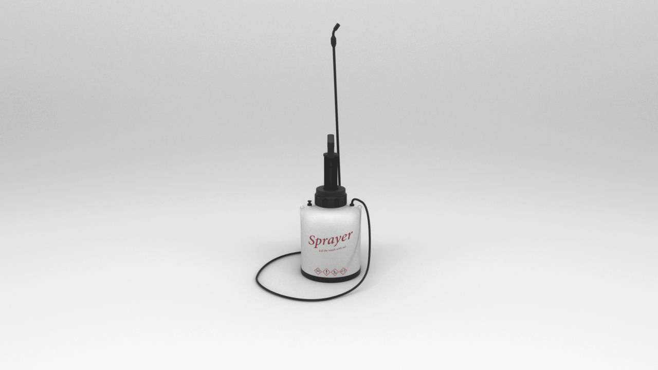 Garden Chemical Sprayer Low-poly 3D model_13
