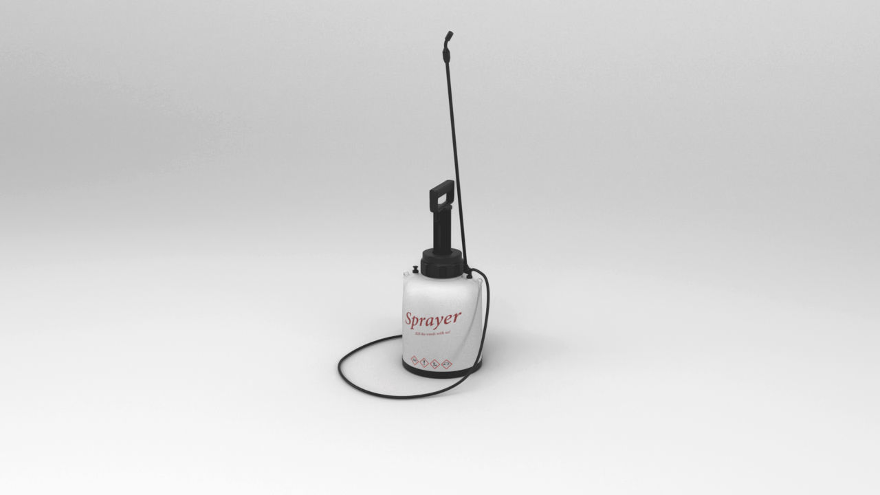 Garden Chemical Sprayer Low-poly 3D model_15